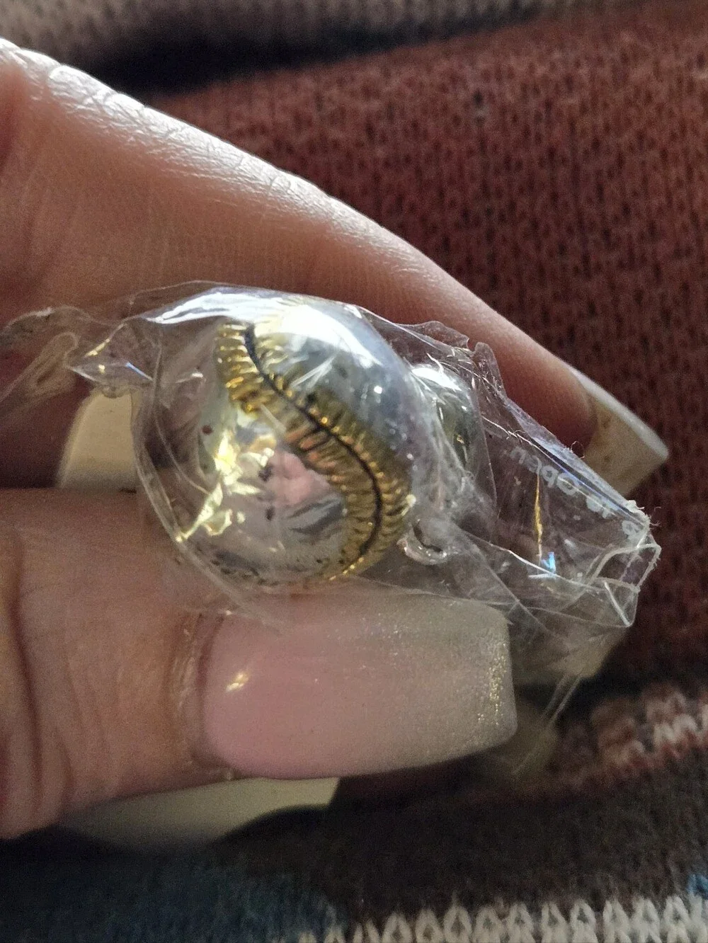 Silver and Gold Baseball/softball Pendant